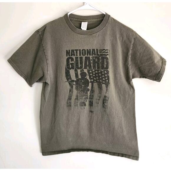 National Guard Military USA Short Sleeve Graphic Print T-shirt Adult Medium 1080 - Picture 1 of 7